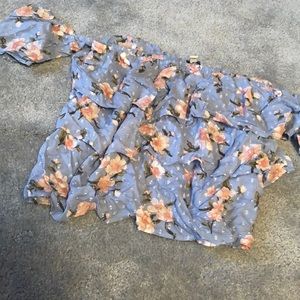 American Eagle Floral Off the Shoulder Top